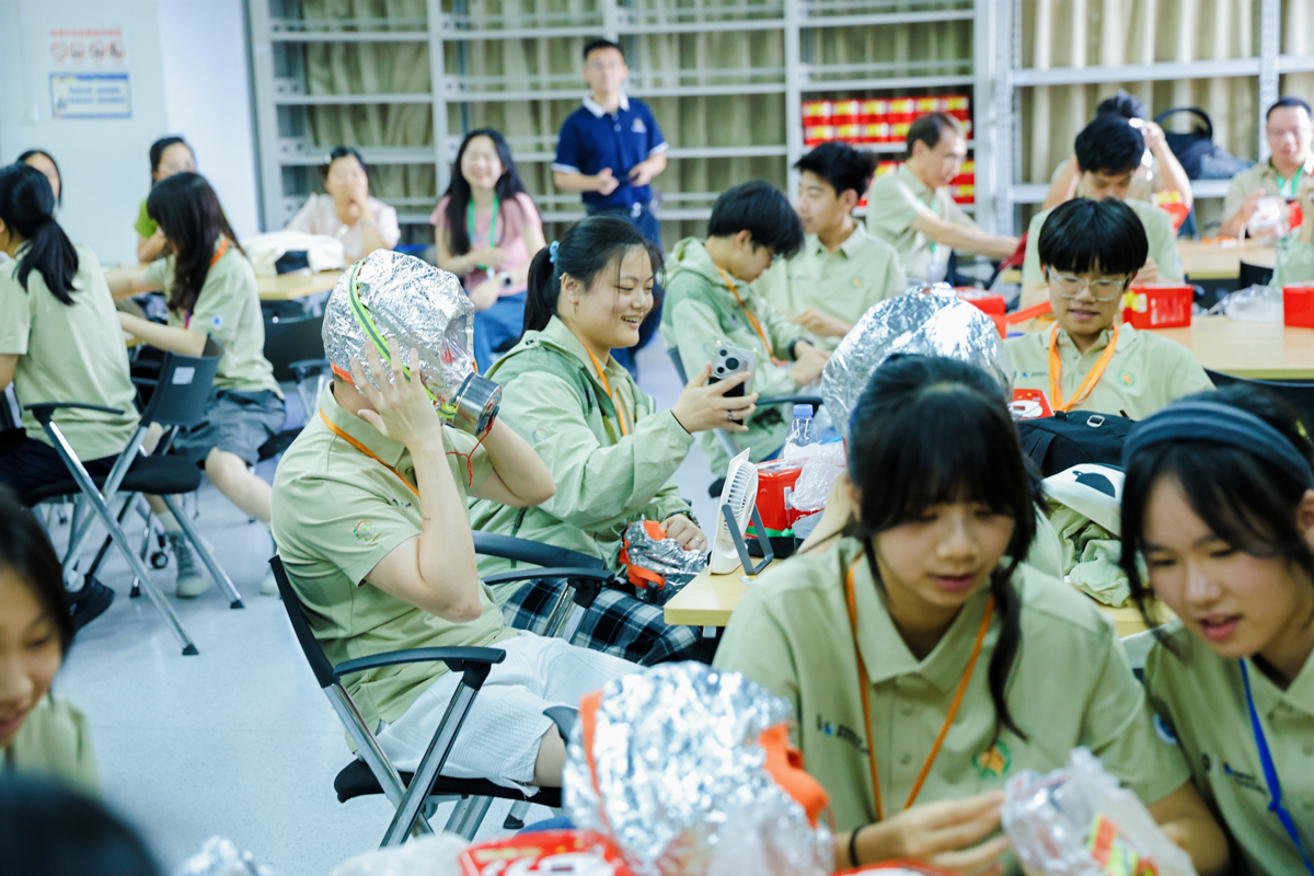 Students taking part in a disaster response workshop